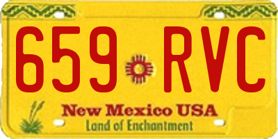 NM license plate 659RVC