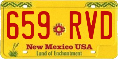 NM license plate 659RVD