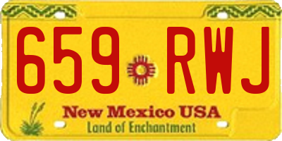 NM license plate 659RWJ