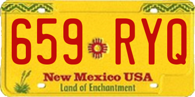 NM license plate 659RYQ