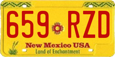 NM license plate 659RZD