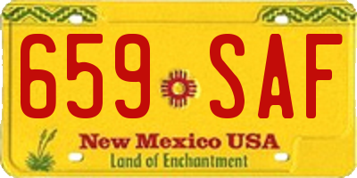 NM license plate 659SAF