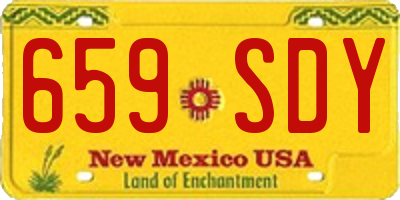 NM license plate 659SDY