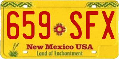 NM license plate 659SFX