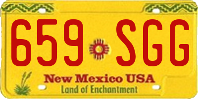 NM license plate 659SGG