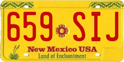 NM license plate 659SIJ