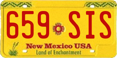 NM license plate 659SIS