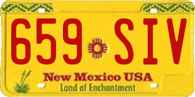 NM license plate 659SIV
