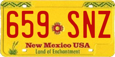 NM license plate 659SNZ