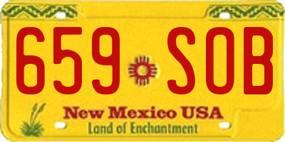 NM license plate 659SOB
