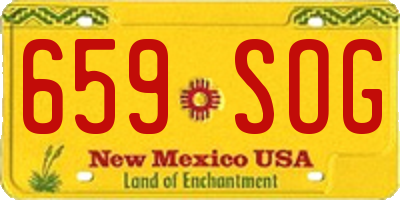 NM license plate 659SOG