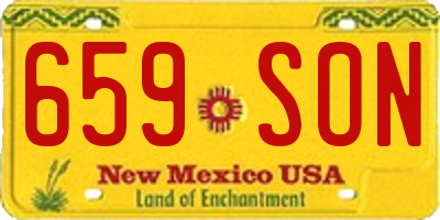 NM license plate 659SON
