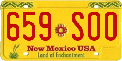 NM license plate 659SOO