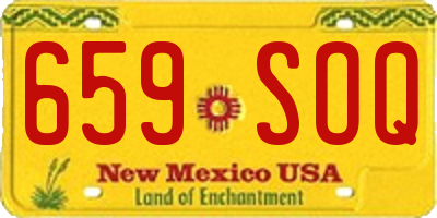 NM license plate 659SOQ