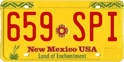 NM license plate 659SPI