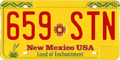 NM license plate 659STN