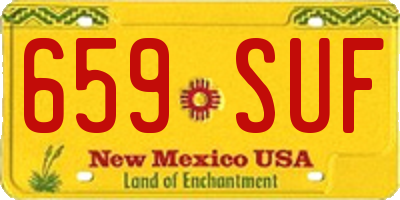 NM license plate 659SUF