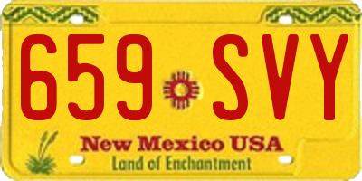 NM license plate 659SVY