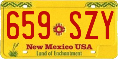 NM license plate 659SZY