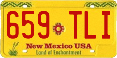 NM license plate 659TLI