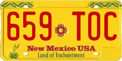 NM license plate 659TOC