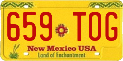NM license plate 659TOG