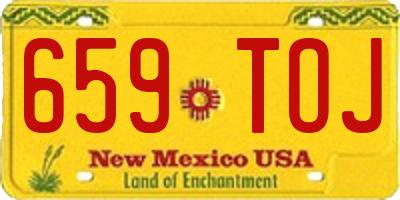NM license plate 659TOJ