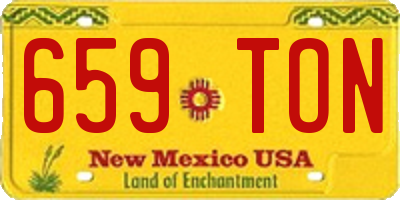 NM license plate 659TON