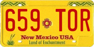 NM license plate 659TOR