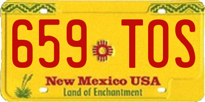 NM license plate 659TOS