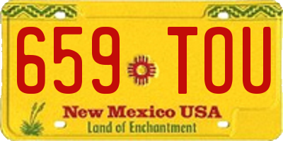 NM license plate 659TOU