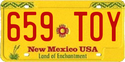 NM license plate 659TOY