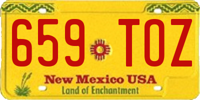 NM license plate 659TOZ