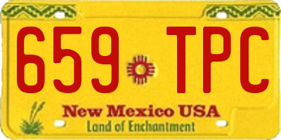 NM license plate 659TPC