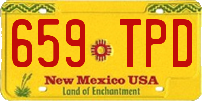 NM license plate 659TPD