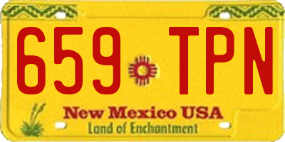 NM license plate 659TPN