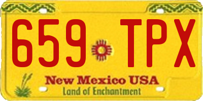 NM license plate 659TPX