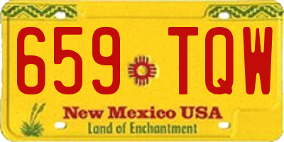 NM license plate 659TQW