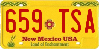 NM license plate 659TSA