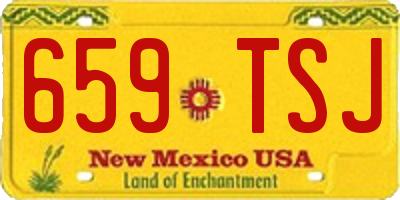 NM license plate 659TSJ