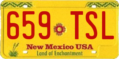NM license plate 659TSL