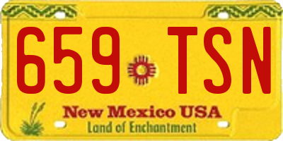 NM license plate 659TSN