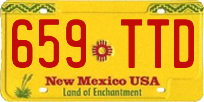 NM license plate 659TTD