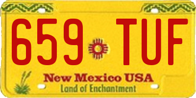 NM license plate 659TUF