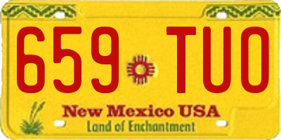 NM license plate 659TUO