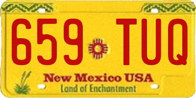 NM license plate 659TUQ
