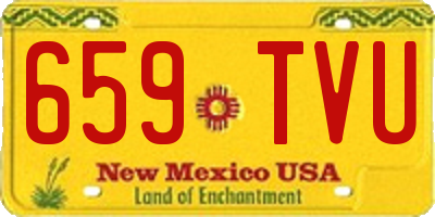 NM license plate 659TVU