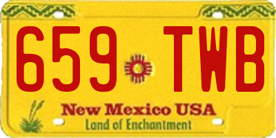 NM license plate 659TWB