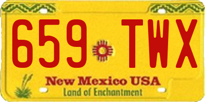 NM license plate 659TWX