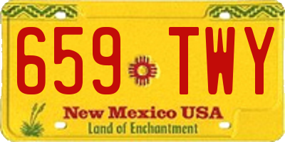 NM license plate 659TWY